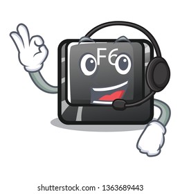With headphone f6 button installed on character computer