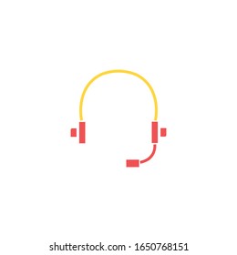 Headphone flat icon vector - earphone icon vector
