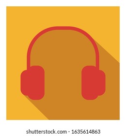 Headphone flat icon vector - ui icon vector