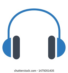 headphone glyph colour vector icon