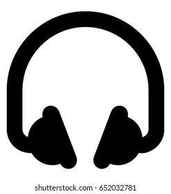 Headphone Glyph Vector Icon
