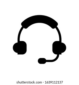 headphone glyph vector icon - ui icon vector