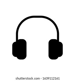 headphone glyph vector icon - ui icon vector