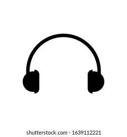 headphone glyph vector icon - ui icon vector