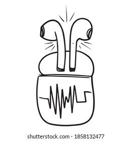 headphone graphic design vector illustration, icon, art tattoo sketch, logo, hand draw, use in print