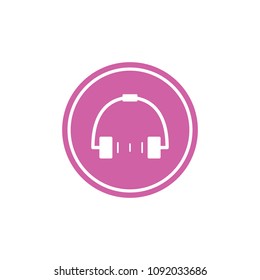 headphone - graphic icon. Logo. Vector illustration.