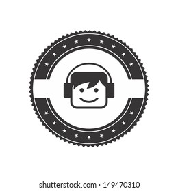 headphone guy portrait avatar character
