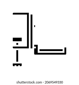 Kopfhörer-Hänger-Symbol-Vektorgrafik. Kopfhörer-Hängerschild. isoliertes Kontursymbol