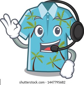 With headphone hawaiian cartoon shirts hanger behind door