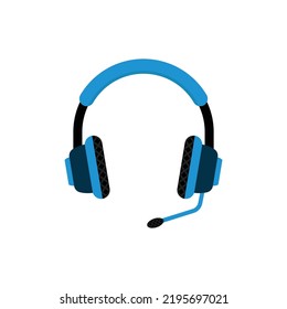 Headphone, Headset, or Earphone Element Design Music Audio Vector Icon Colored Isolated On White Background. 
Template Flat Icon Vector Style For Web, Apps, Or Business EPS10 Editable.