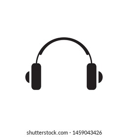 Headphone headset icon in flat style. Eps