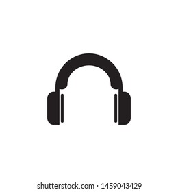 Headphone headset icon in flat style. Eps