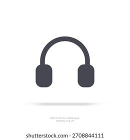 Kopfhörer, Kopfhörersymbol. Symbole für Telefonanrufe. Streaming-Symbol. Videoanruftaste. Sammlung von Internet-Konversationsschaltflächen. Kommunikationselemente Symbol. Stock-Vektor EPS10.