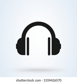 Headphone, headset. Simple vector modern icon design illustration.