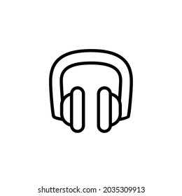 Headphone Headset Technology Gadget Vector Logo Monoline Icon Symbol for Graphic Design UI UX or Website