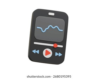 Icono de auriculares Ilustración 3D Render