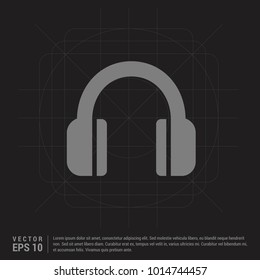 headphone icon - Black Creative Background