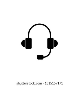 Headphone icon, Call center vector icon. Customer support / customer service symbol. headset or account manager flat vector icon for apps and website. 