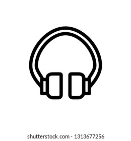 Headphone icon. Call centre sign