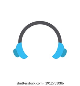 headphone icon of color style design vector template