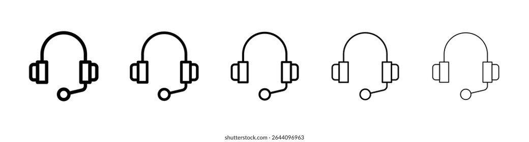 Conceito de ícone de fone de ouvido. design gráfico, logotipo, Web, UI.