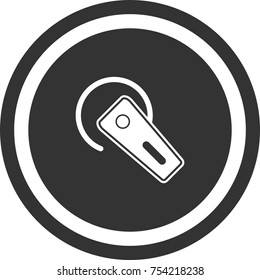 Headphone icon , dark circle sign design