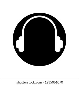 Headphone Icon Design Symbol Vector Art Illustration