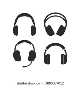 Headphone icon design template vector isolated illustration