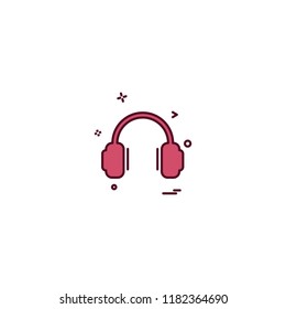 Headphone icon design vector