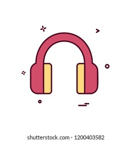 Headphone icon design vector