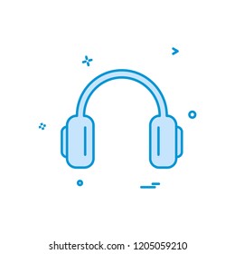 Headphone icon design vector