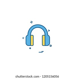 Headphone icon design vector