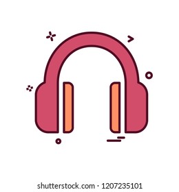 Headphone icon design vector