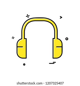 Headphone icon design vector