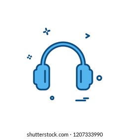 Headphone icon design vector