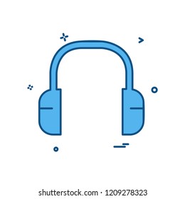 Headphone icon design vector
