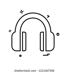 Headphone icon design vector