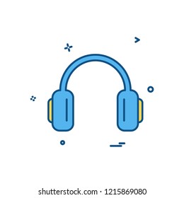 Headphone icon design vector