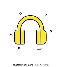 Headphone icon design vector