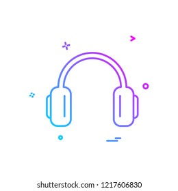 Headphone icon design vector