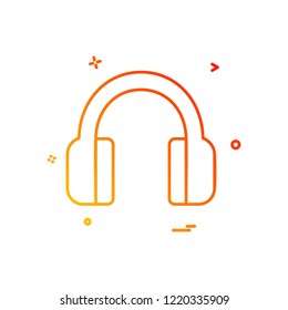Headphone icon design vector
