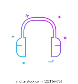 Headphone icon design vector