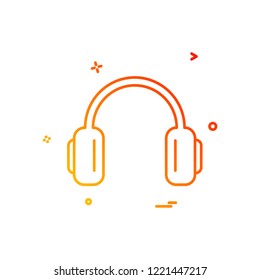 Headphone icon design vector