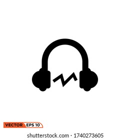 ilustración vectorial de diseño de iconos de auriculares