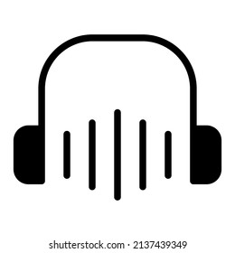 headphone icon design, vector illustration with line style, best used for banner or web application