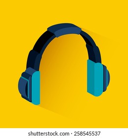 headphone icon design, vector illustration eps10 graphic 