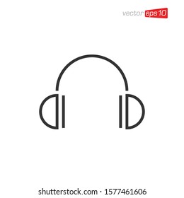 Headphone Icon Design Vector Template