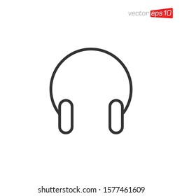 Headphone Icon Design Vector Template