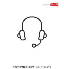 Headphone Icon Design Vector Template