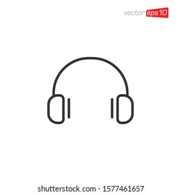 Headphone Icon Design Vector Template